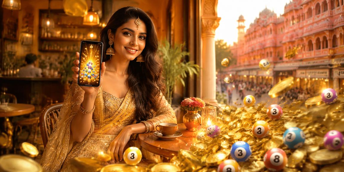 Players enjoying online lottery games in traditional attire