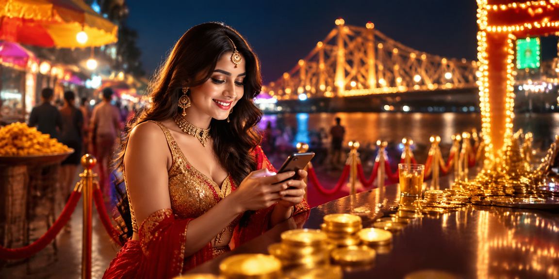Kolkata Howrah Bridge with casino deposit overview